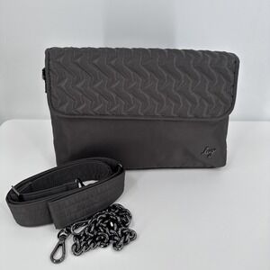Lug Women's‎ Soar Handbag Crossbody Purse Gunmetal Gray Quilted Magnetic Close